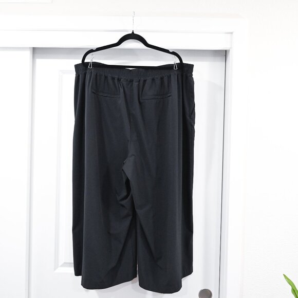 Athleta Size 24 Brooklyn Wide Leg Crop Black Pant Plus Size - Picture 4 of 7